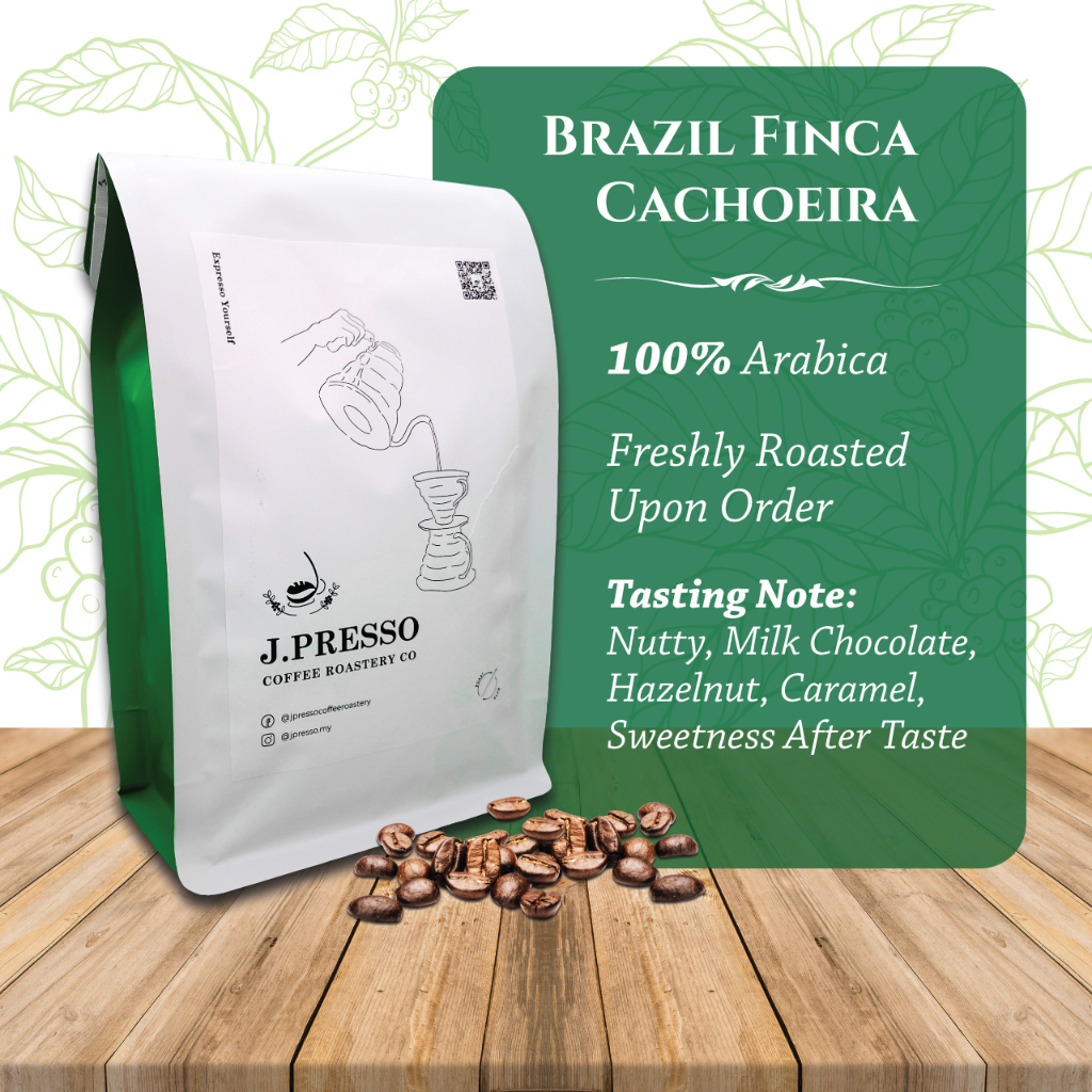 Coffee Bean J PRESSO 100 Arabica Brazil Finca Cachoeira Single