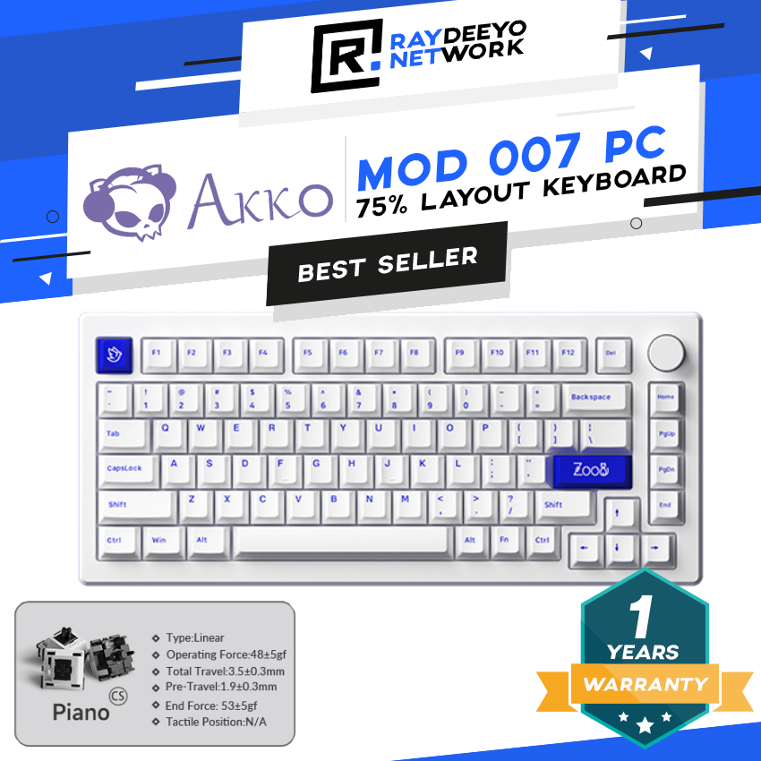 Akko MOD 007 PC RGB Keyboard Akko CS Piano 75 Layout Hot Swappable