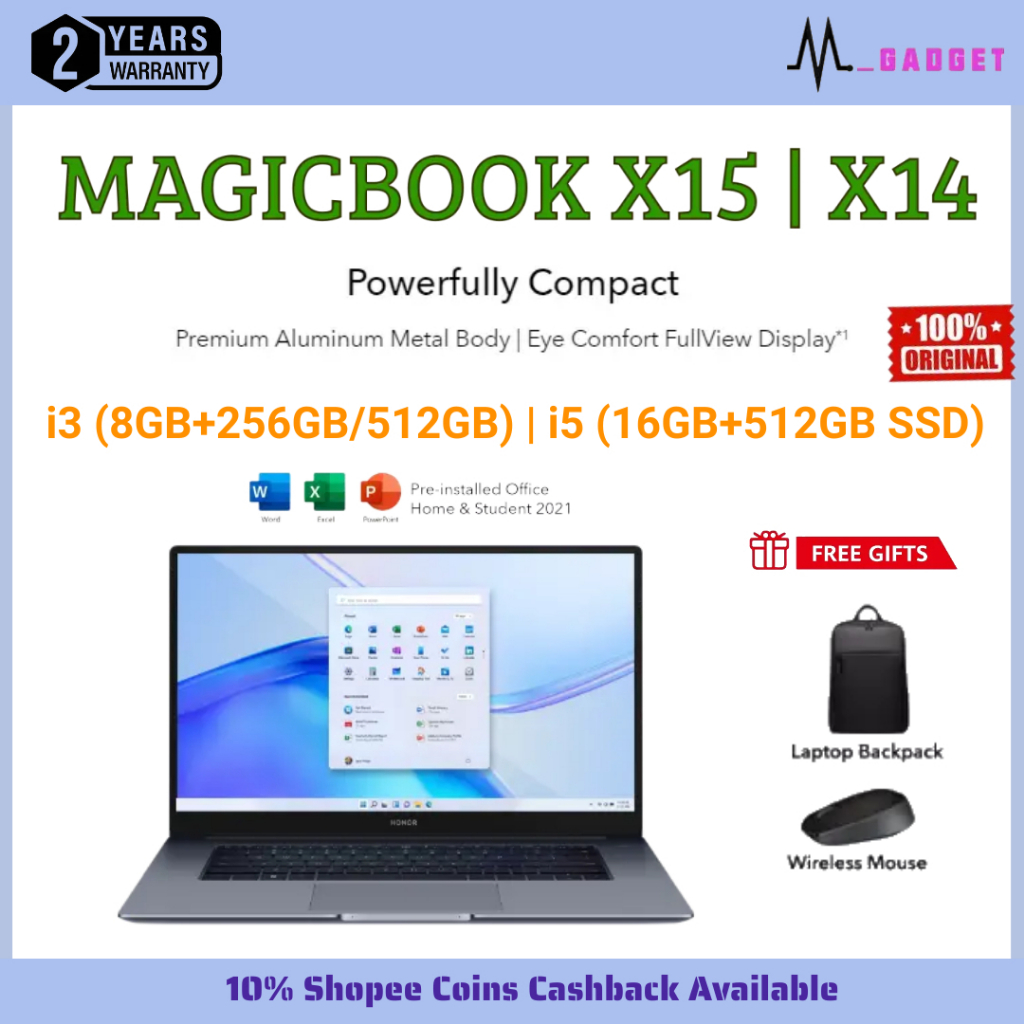 HONOR MAGICBOOK X14 MAGICBOOK X15 I3 I5 256GB 512GB MAGICBOOK 15