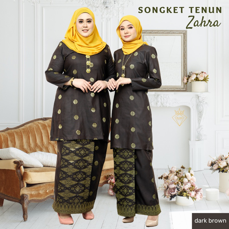 Songket Plus Size Baju Kurung Songket Kurung Moden Songket Bunga Tabur