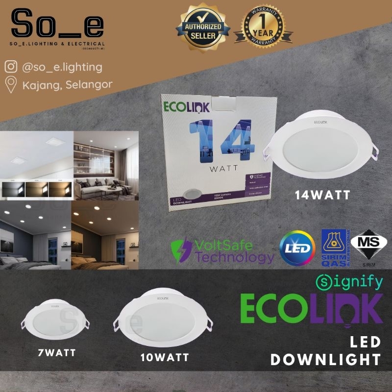 Ecolink Led Downlight W W W Recessed Downlight Round Shopee