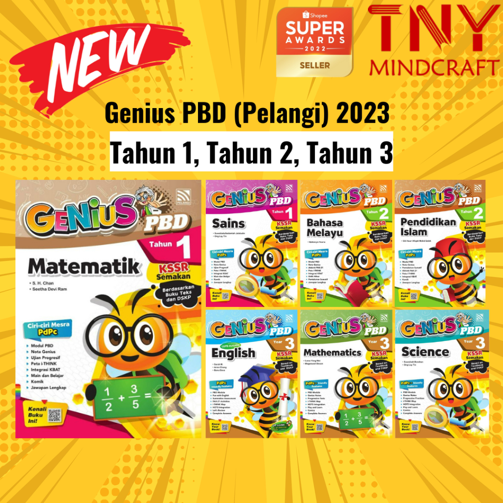 TNY Buku Latihan Genius PBD Tahun 1 Tahun 2 Tahun 3 Pelangi