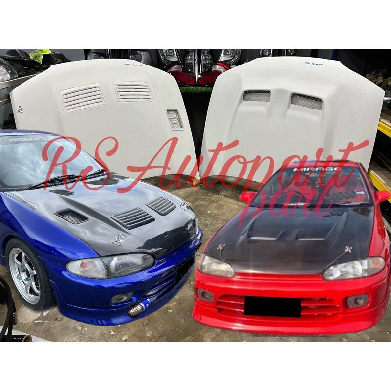 Satria Mivec Cyborg Evo Kansai Bonet Depan Front Hood Shopee Malaysia