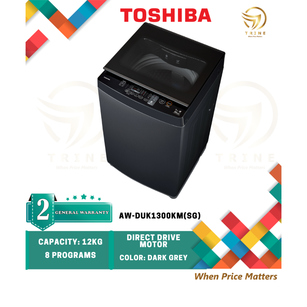 TOSHIBA 12KG GREATWAVES FULLY AUTO TOP LOAD WASHING MACHINE AW