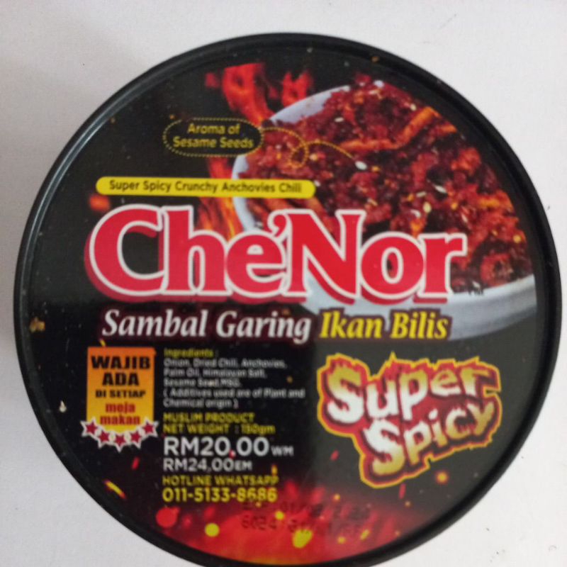 Sambal Garing Che Nor 160gram Sambal Dendeng Sambal Hitam Pahang