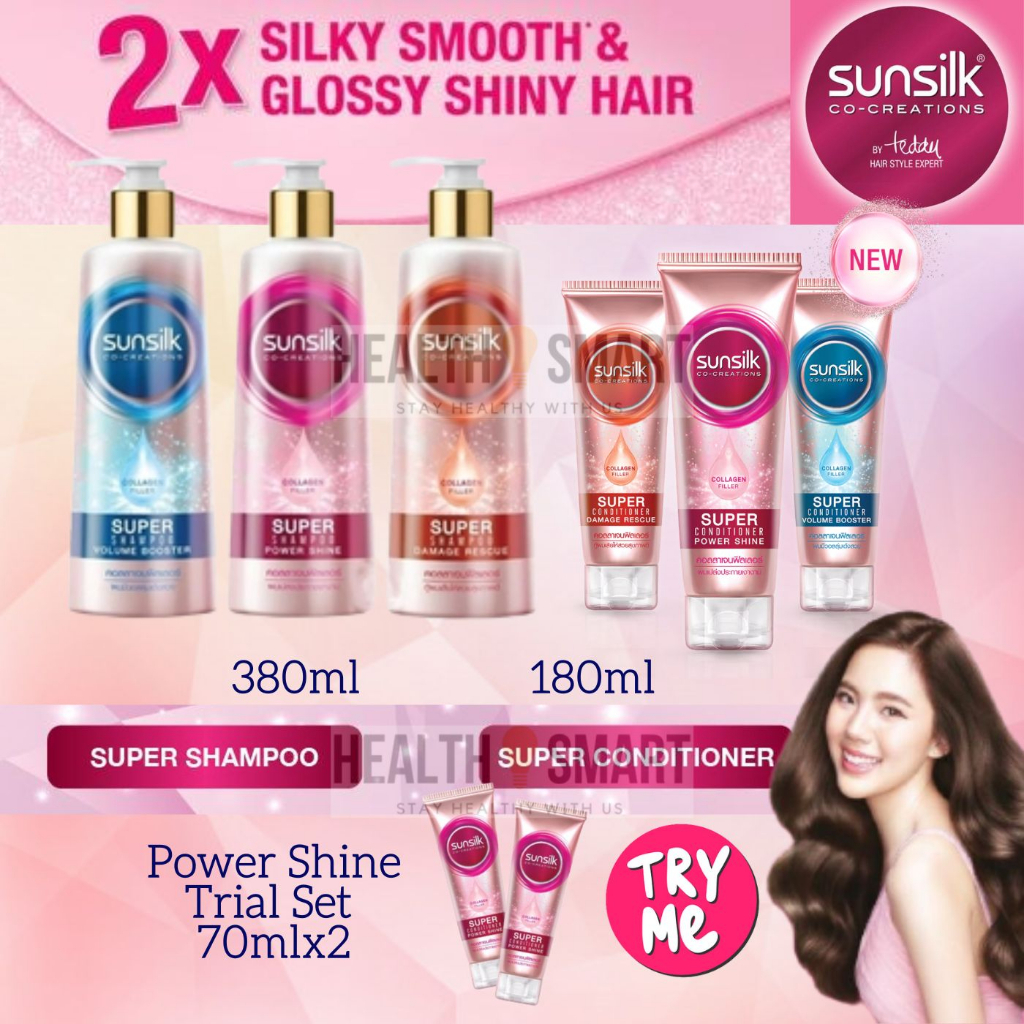 Sunsilk Super Conditioner Shampoo Collagen Filler Power Shine