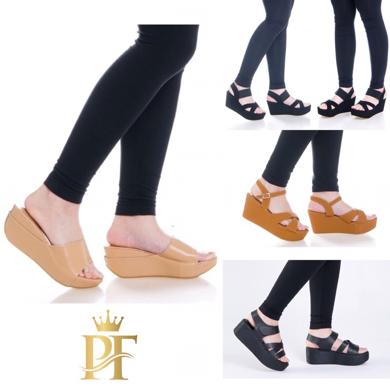 Jovanni Women Simple Nice Design Comfort Wear Platform Wedges Kasut