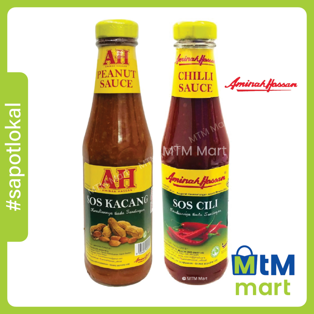 HOT Ready Stock Aminah Hassan Sos Cili Sos Kacang 340g AminahHassan