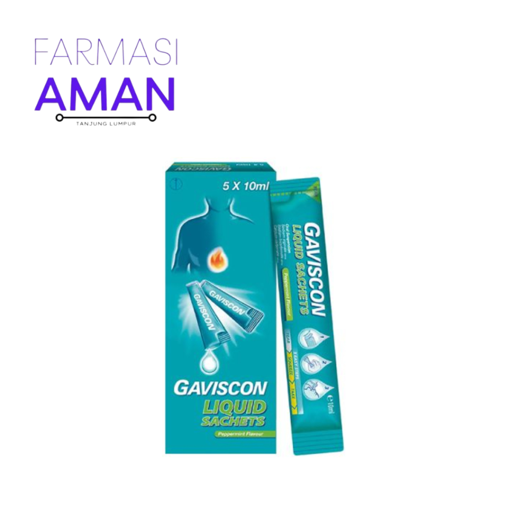 Gaviscon Liquid Sachets Peppermint Flavour 5x10ml Shopee Malaysia