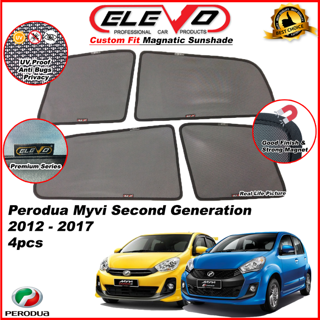 Elevo Perodua Myvi To Magnetic Custom Fit Sunshade Magnet