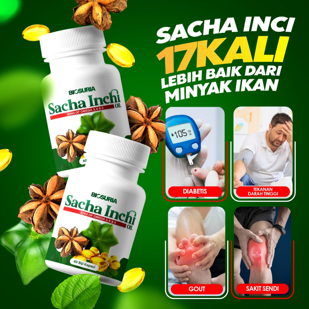 Minyak Sacha Inchi Softgel Sacha Inchi Oil Botol Biji