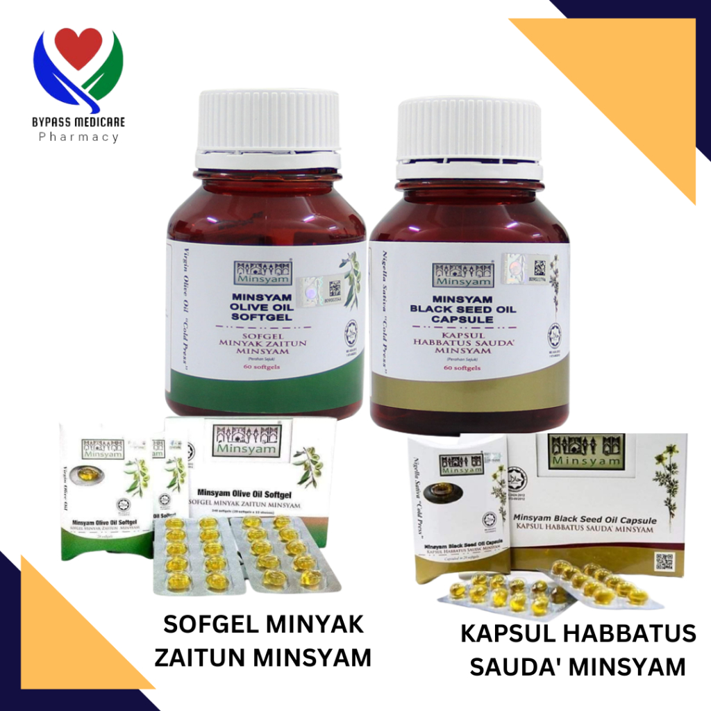 Minsyam Minyak Habbatus Sauda Minyak Zaitun Olive Oil Capsule