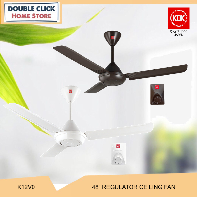 Twin Pack KDK K12V0 K12V0 PBR 48 Regulator Ceiling Fan Shopee