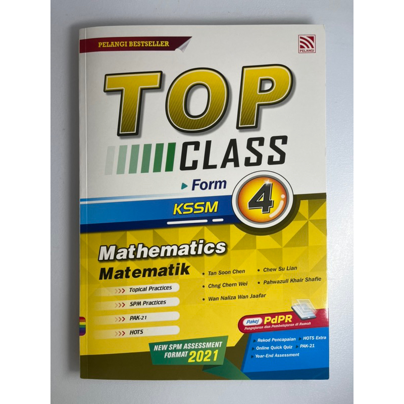 Pelangi Top Class Mathematics Matematik Form Tingkatan Kssm