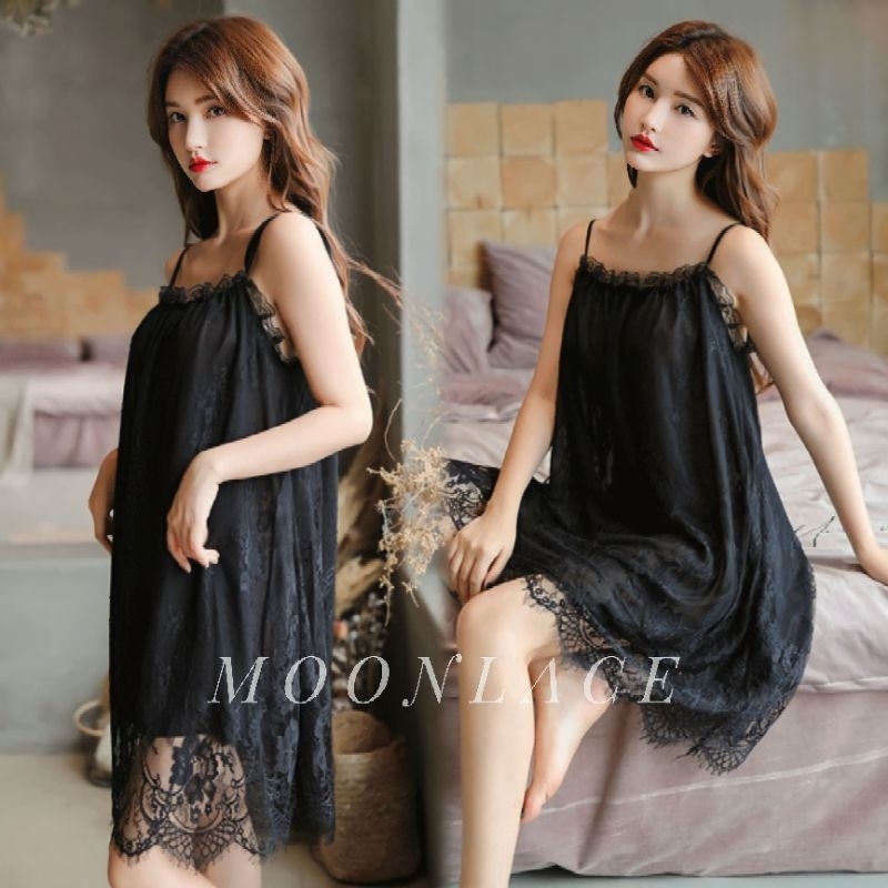 Sexy Romantic Lace Sleepwear Lingerie Dress New Stock Shopee