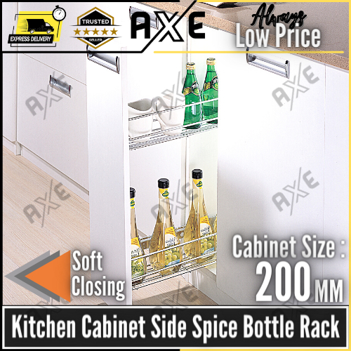 Kitchen Cabinet Axe Side Spice Bottle Rack Start From Cabinet Size