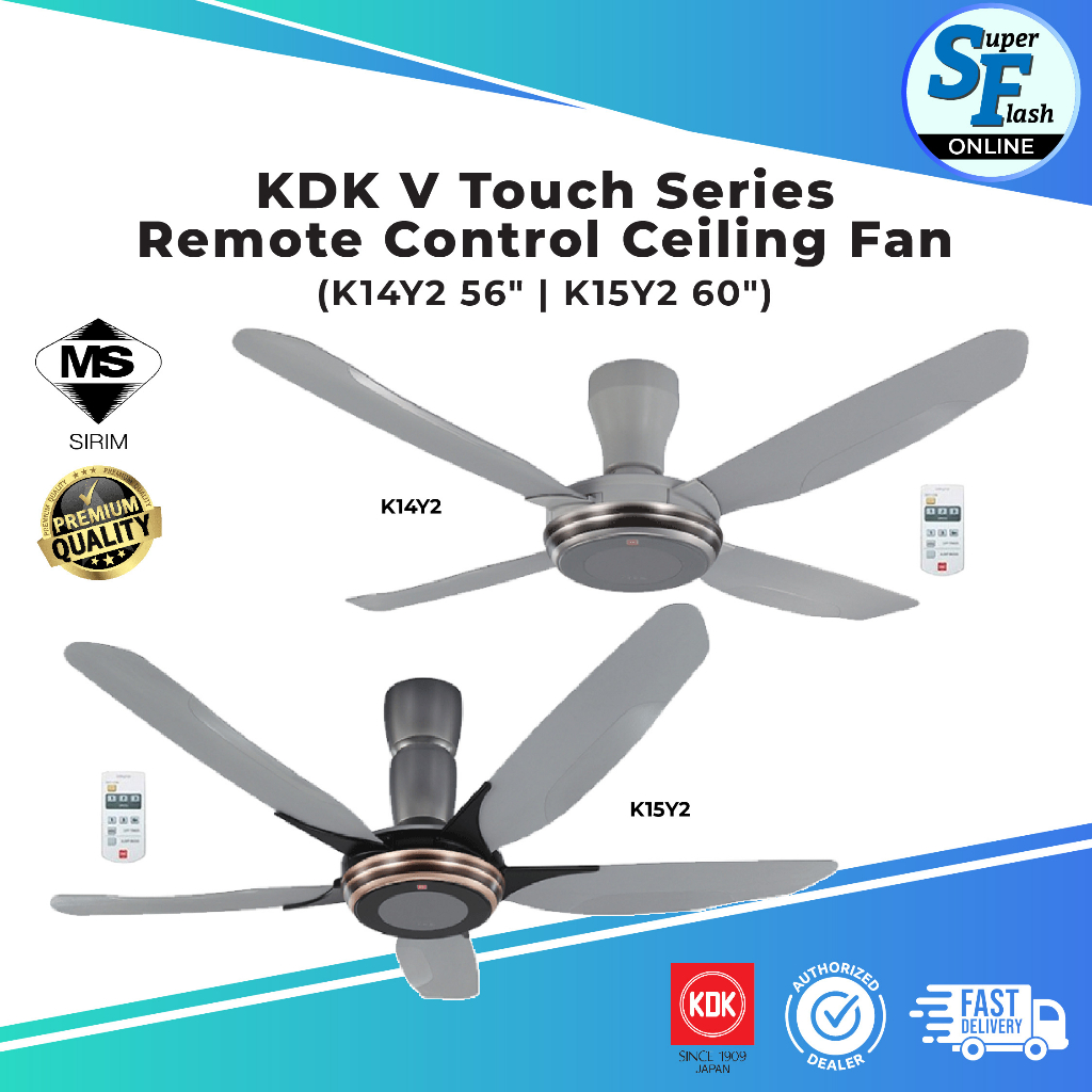 Kdk K Y K Y V Series Remote Control Ceiling Fan Kipas