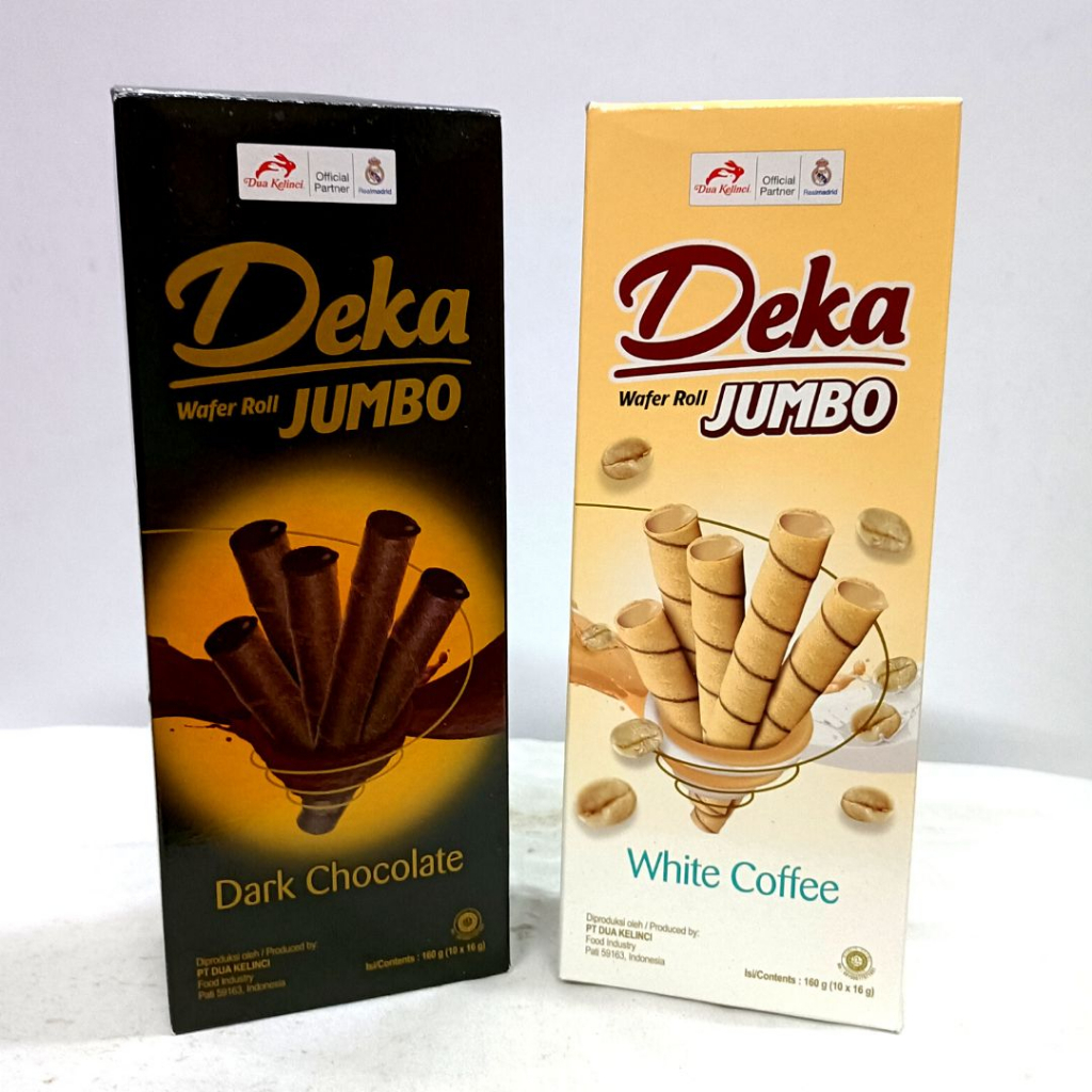 Deka Wafer Roll Jumbo Dark Chocolate White Coffee G Shopee