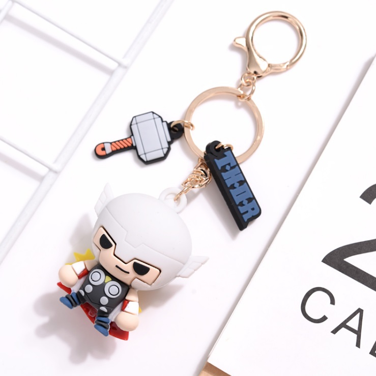 Super Heroes Marvel Keychain Key Chain Lobster Clasp Cute Thor Captain