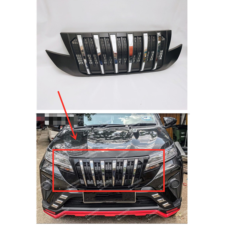 Perodua Aruz Abs Front Grill Trim Cover Garnish Chrome Shopee Malaysia