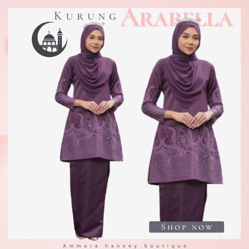 Baju Kurung Moden Kurung Arabella Byreefa Baju Raya 2023 Kurung Satin