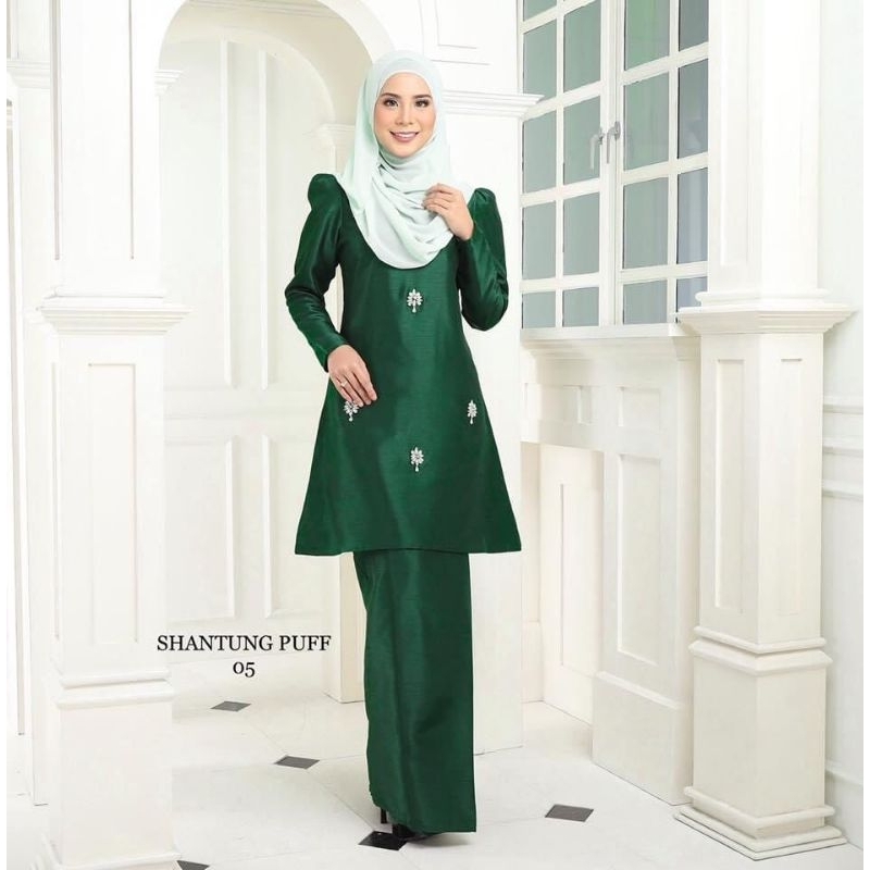 READYSTOCK BAJU KURUNG PAHANG PUFF PLAIN SHANTUNG SILK MURAH VIRAL Shopee Malaysia