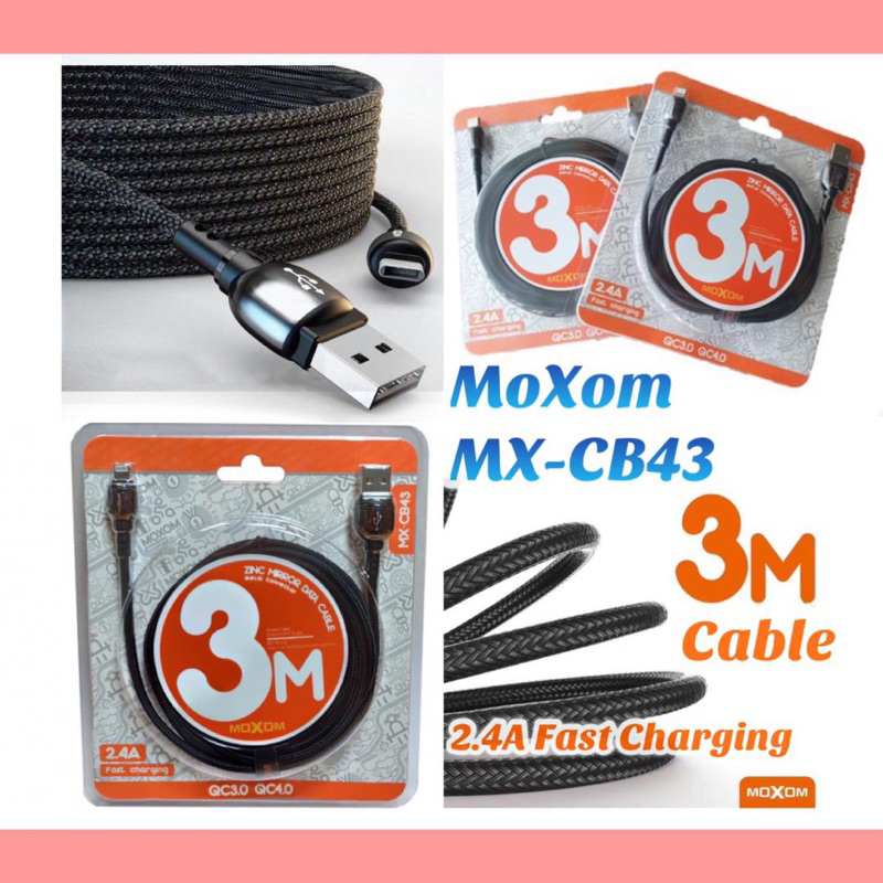 Moxom Meter Mx Cb Usb Data Cable Qc High Speed Lp Type