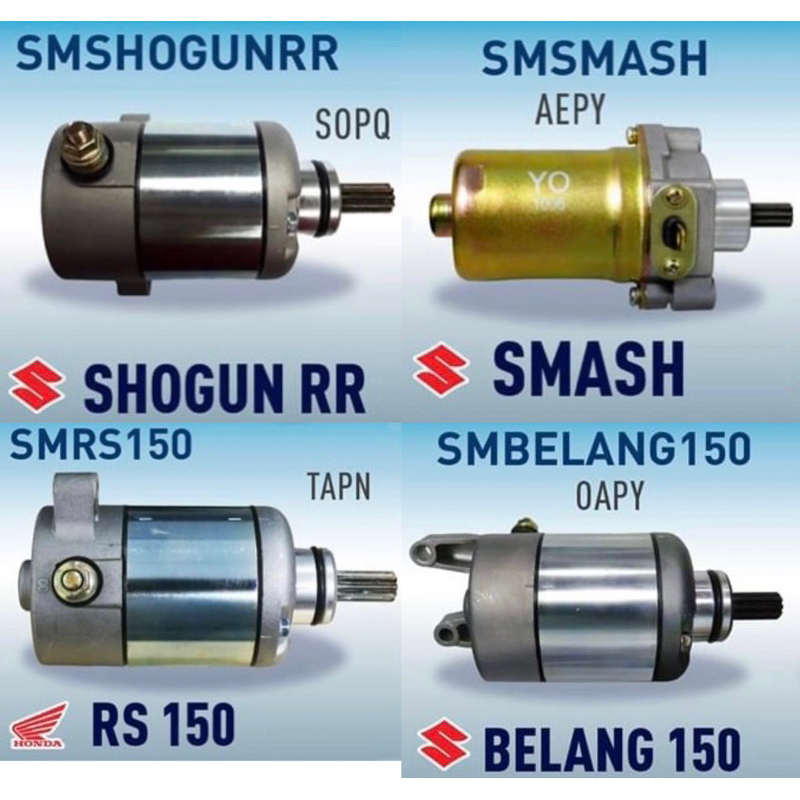 STANDARD STARTER MOTOR Y15ZR Y SUKU SHOGUN RR SMASH RS150 V1 V2 BELANG