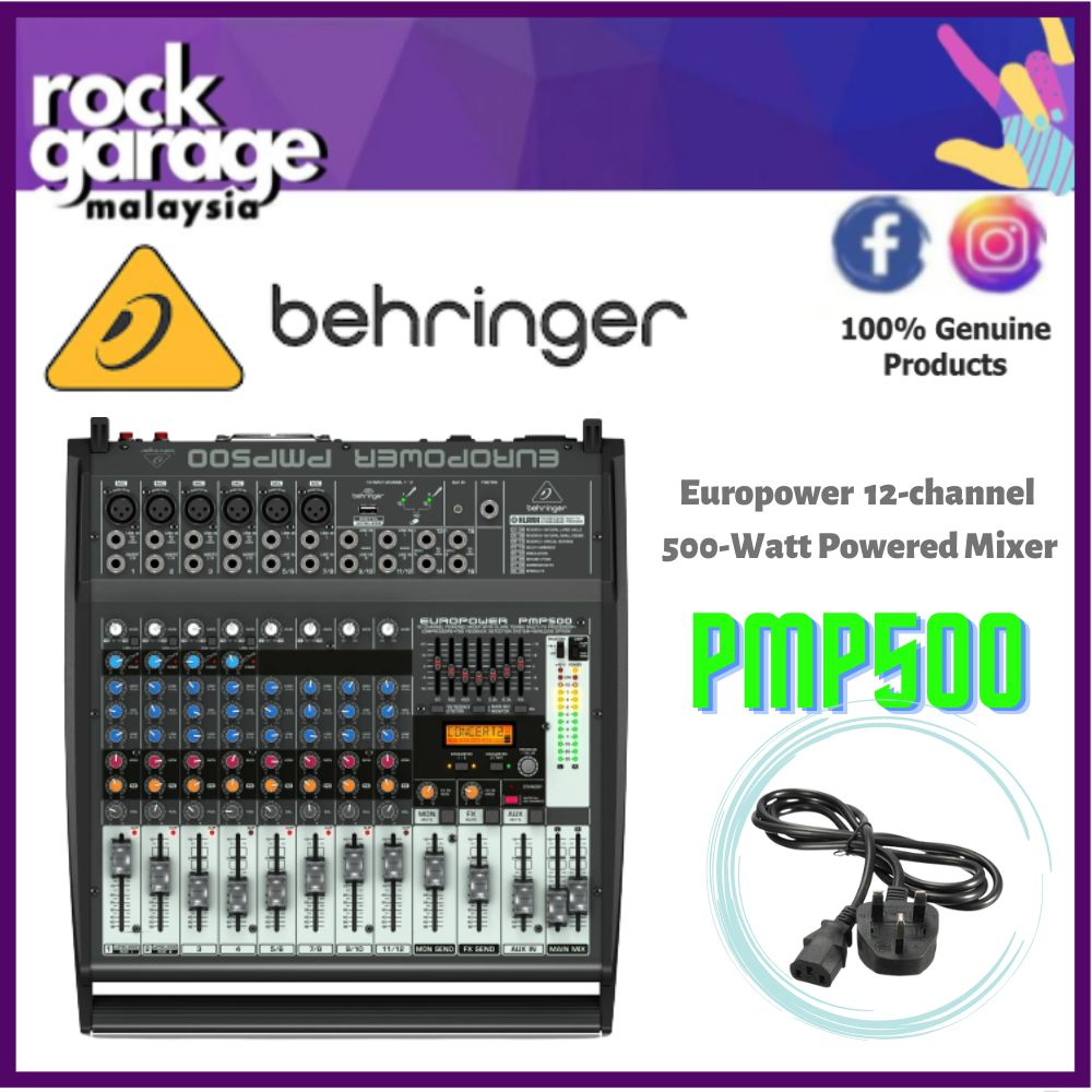 Behringer Europower PMP500 12 Channel 500 Watt Powered Mixer PMP 500