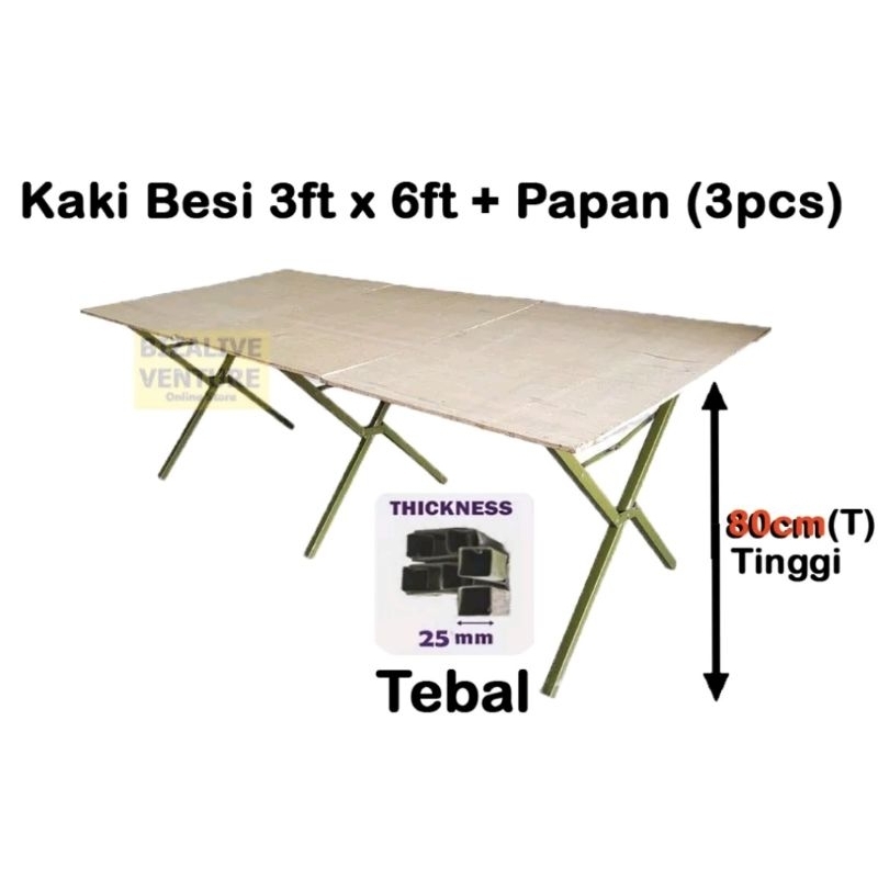 Ft X Ft Pasar Malam Kaki Papan Set Night Market Foldable Table