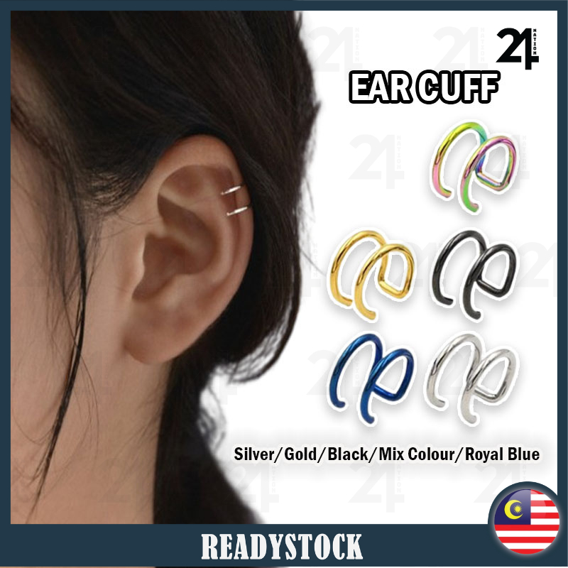 Ear Cuff Helix Cartilage Fake Ear Ring Stainless Steel Fake Clip No