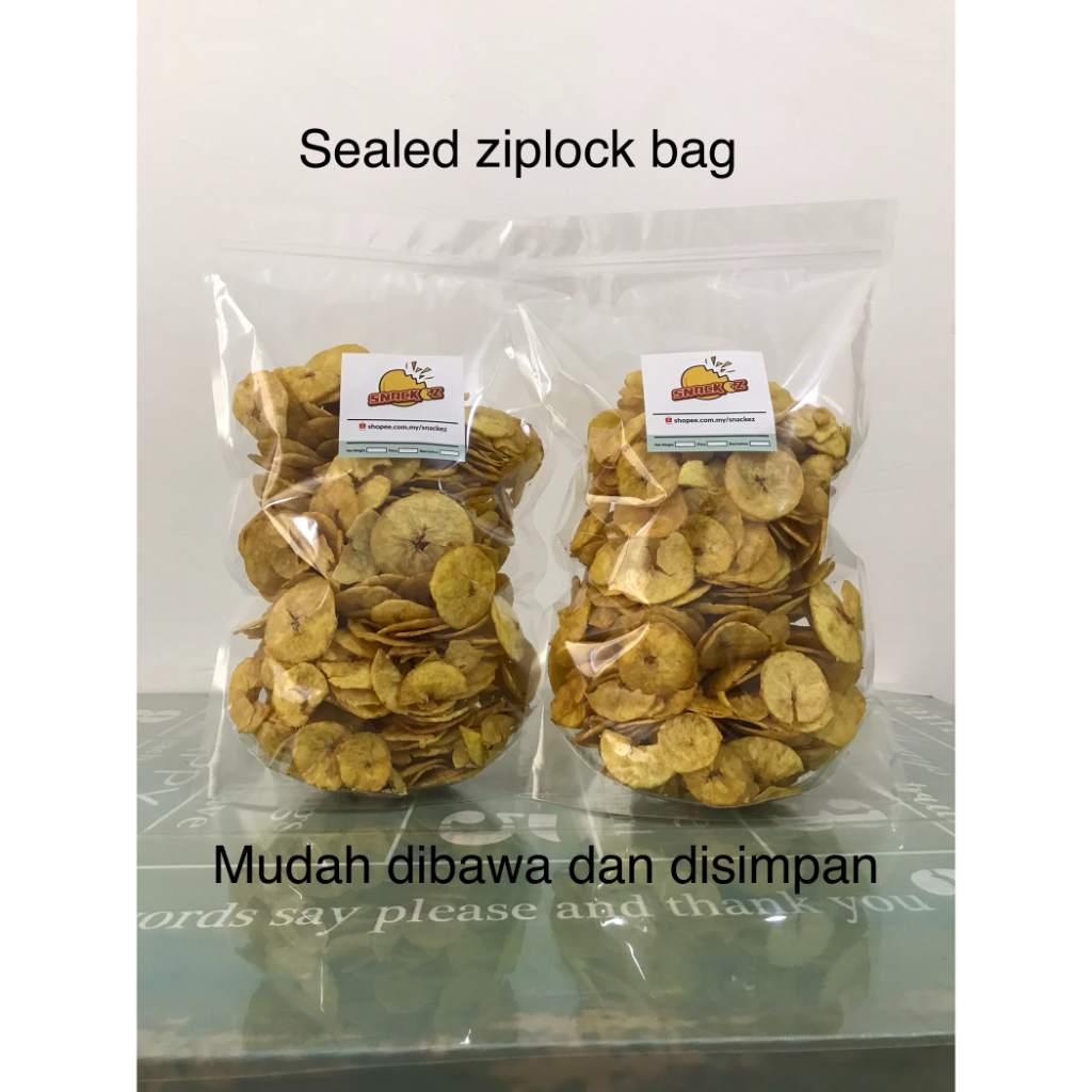 SnackEz Kerepek Pisang Tanduk Banana Chips 250g 500g 1kg Sealed