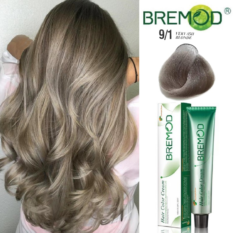 Very Ash Blonde Bremod Professional Salon Hair Color Dye Cream