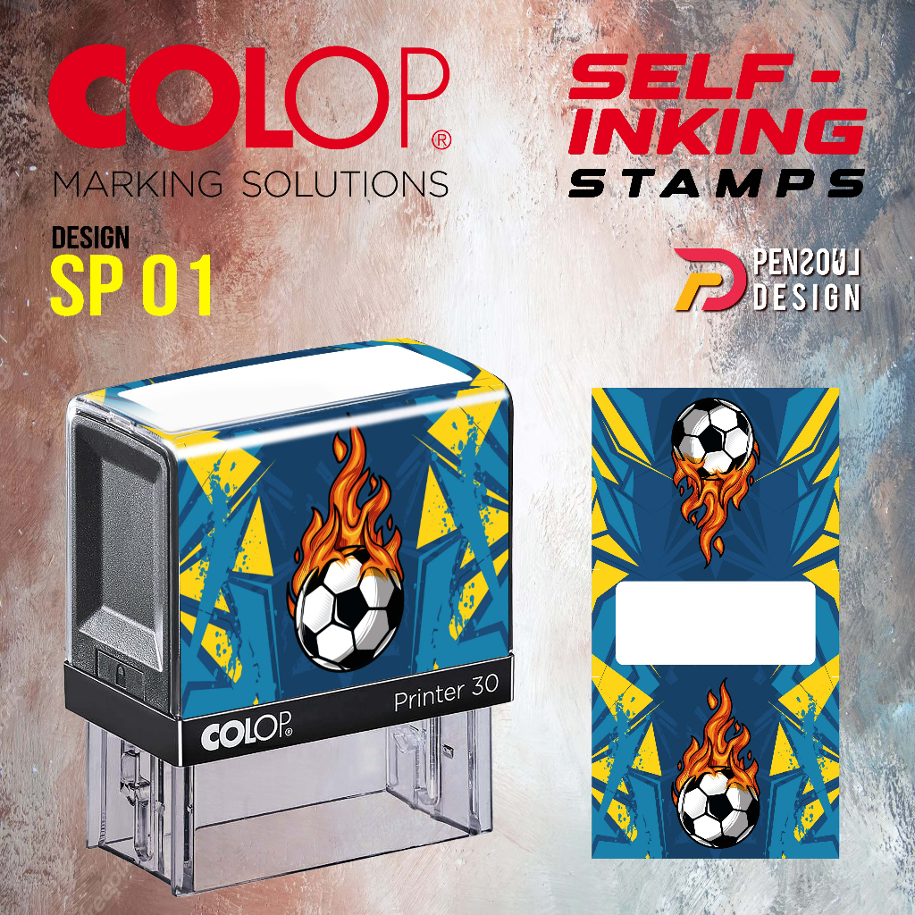 CUSTOM SPORT DESIGN COVER COLOP PRINTER LINE STANDARD STAMP P30