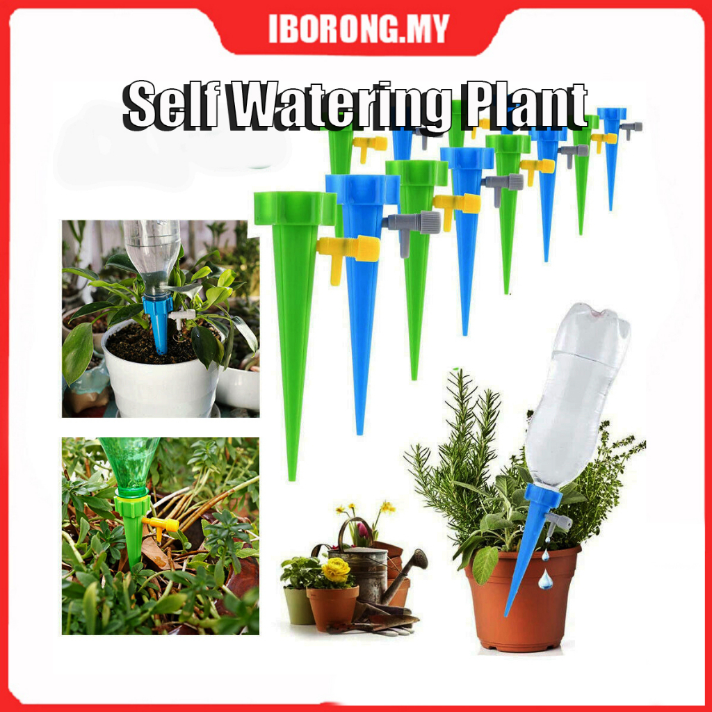 12 Pcs Self Watering Drip Siram Pokok Automatik Dripper Fertigasi