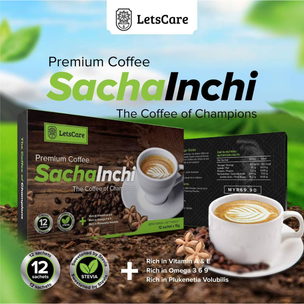 BELI 2 PERCUMA 1 LETSCARE PREMIUM SACHA INCHI COFFEE Shopee Malaysia