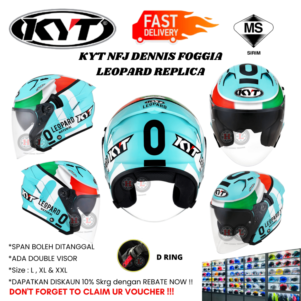 Kyt Nfj Helmet Double Visor Kyt Helmet Nfj Dennis Foggia Leopard