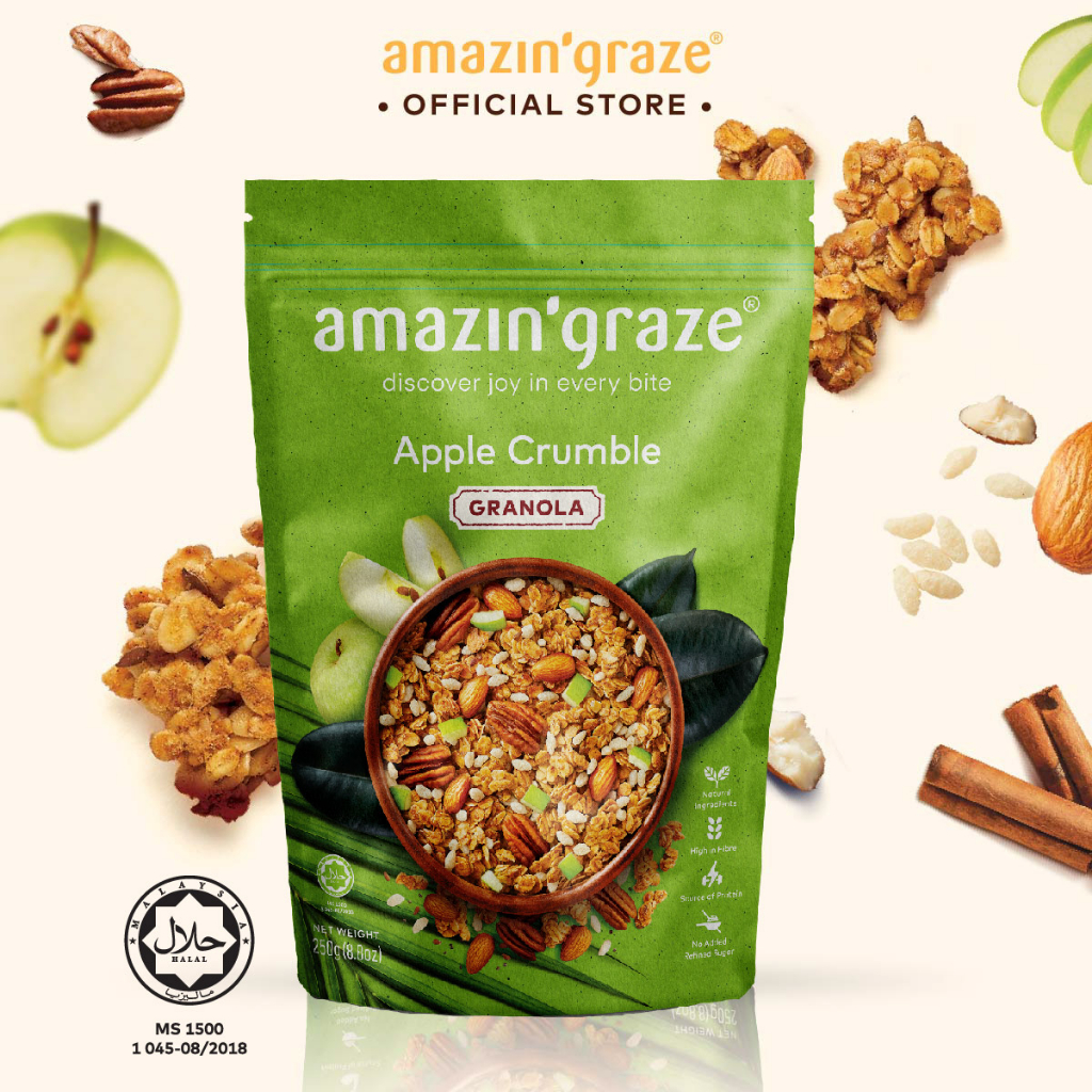 Amazin Graze Apple Crumble Granola G Shopee Malaysia