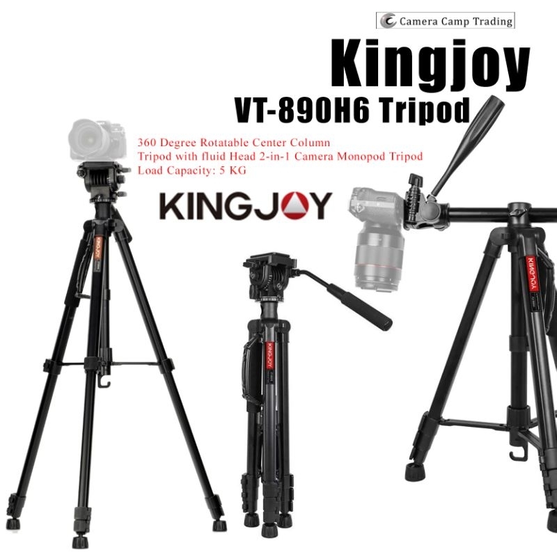 Kingjoy Vt H Aluminium Degree Rotatable Center Column Tripod