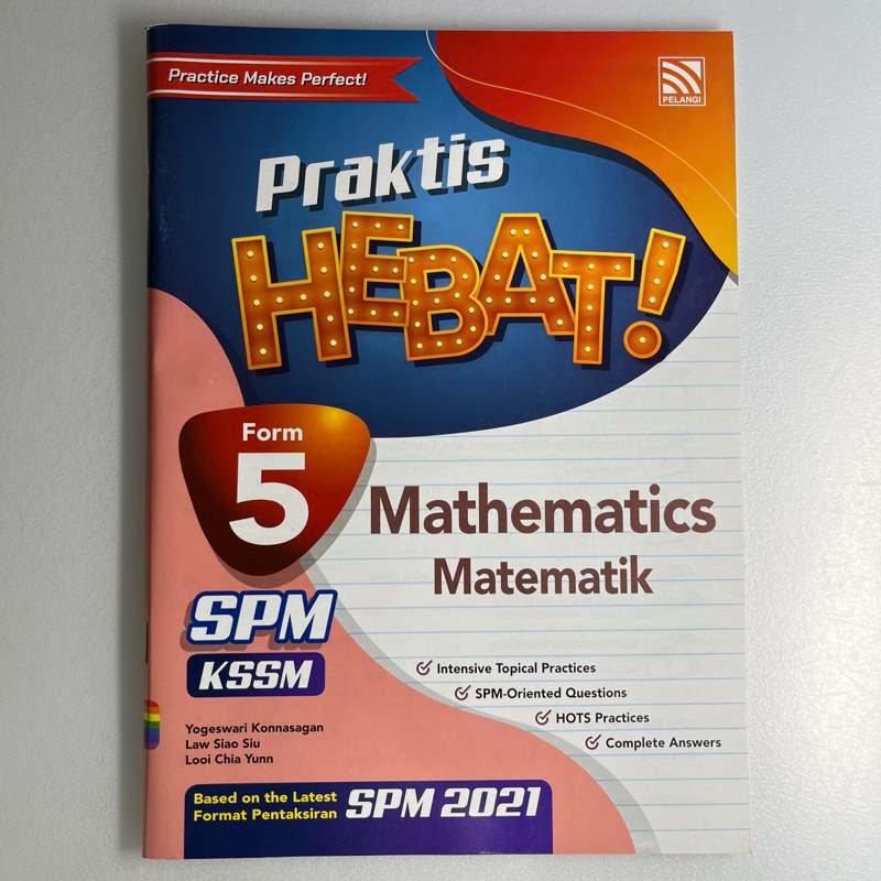 Pelangi Praktis Hebat Mathematics Matematik Form Tingkatan Spm Kssm