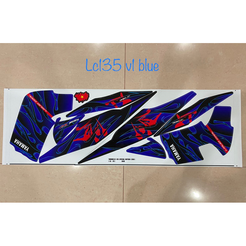 Yamaha Lc V Body Sticker Api Edisi Special Edition Shopee