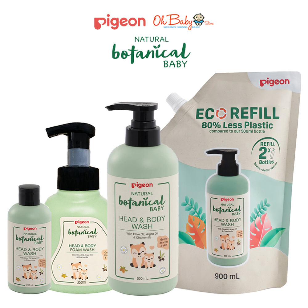 Pigeon Natural Botanical Baby Head And Body Wash Ml Ml Foam