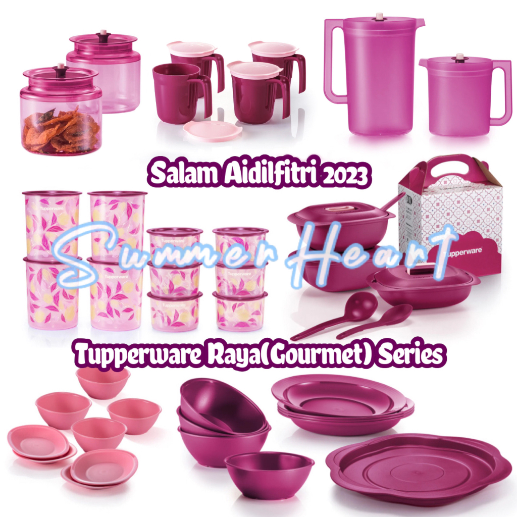 Raya Tupperware Gourmet Server Set Pitcher Mugs