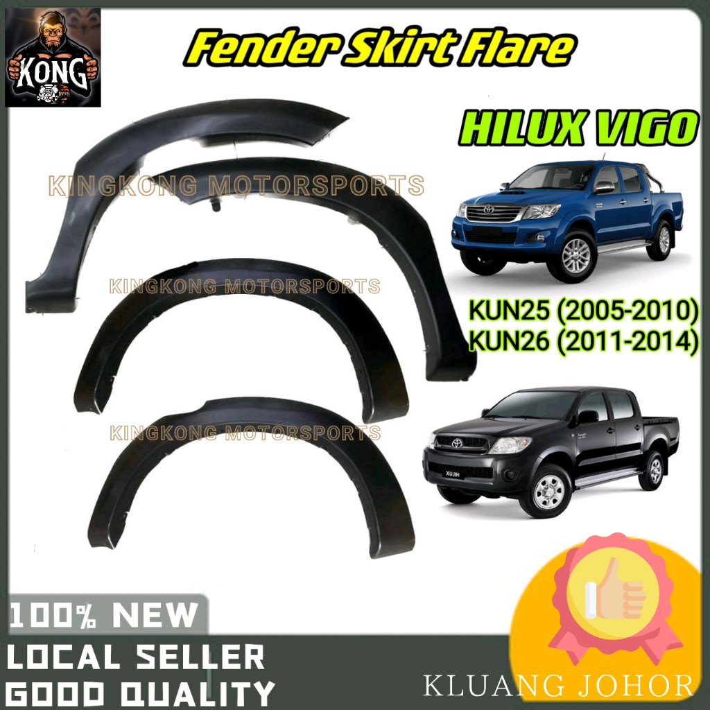 Toyota Hilux Vigo Kun Kun Fender Skirt Flare Front Rear Left Right