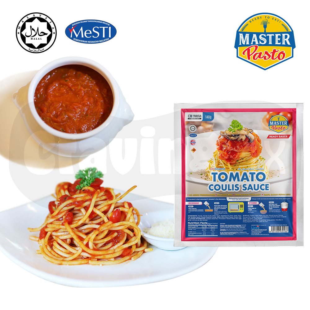 HALAL Master Pasto Tomato Coulis Sauce Value Pack 140g Instant