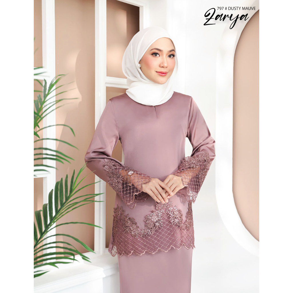 S Xl Zarya Kurung Lace Moden Raya Baju Raya Cantik Murah Shopee