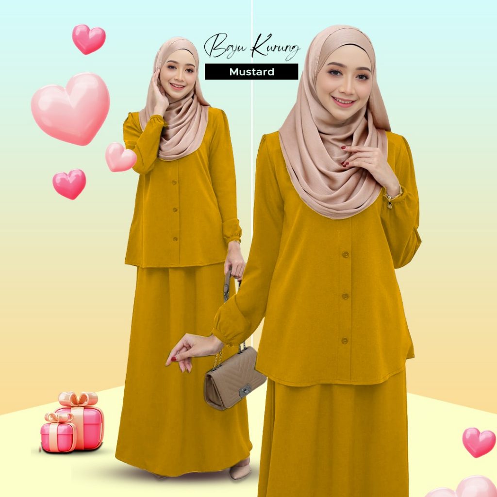 New Kurung Emilia Plus Size Baju Kurung Mini Moden Murah Plain Blouse