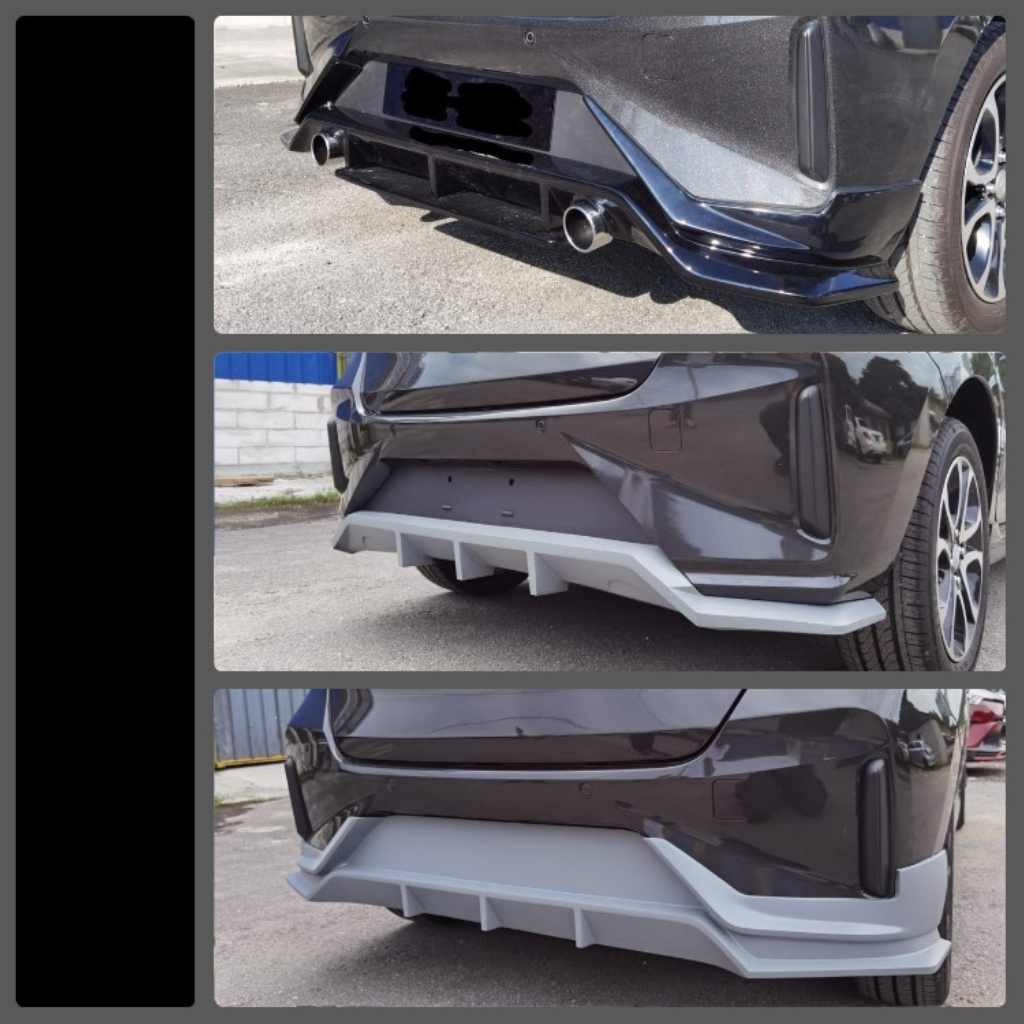 Perodua Myvi Third Generation 3rd Generation 2021 Takero Rear Diffuser