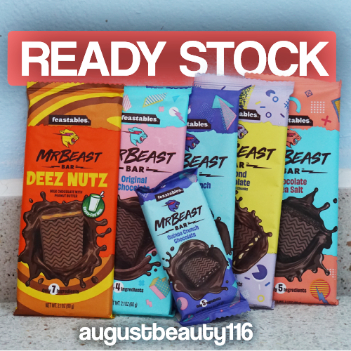 Mrbeast Chocolate Feastables All Flavours Ready Stock Shopee