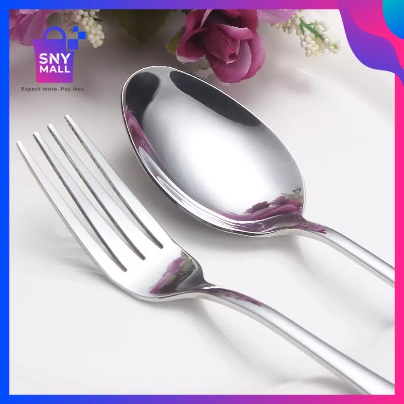 High Quality Stainless Steel Korea Style Spoon Fork 汤匙和叉 Shopee Malaysia